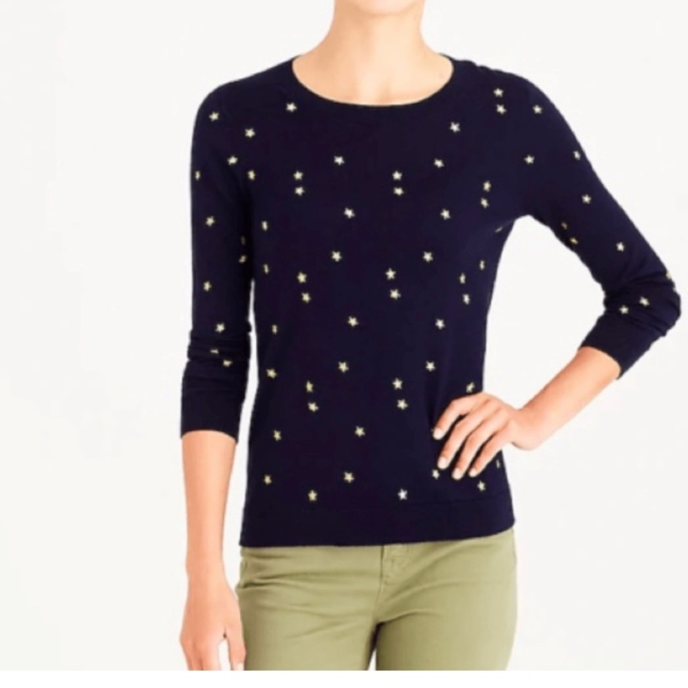 Women's J Crew Sweater with Star Accents